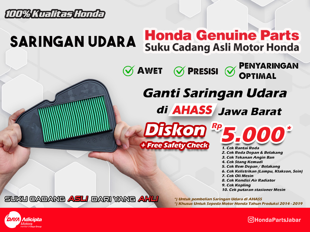Saringan Udara Honda Genuine Parts