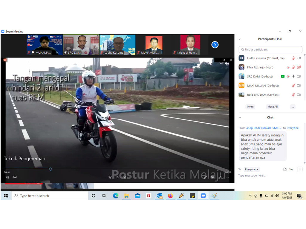 DAM Adakan Edukasi Webinar Safety Riding Untuk Mahasiswa Universitas Widyatama